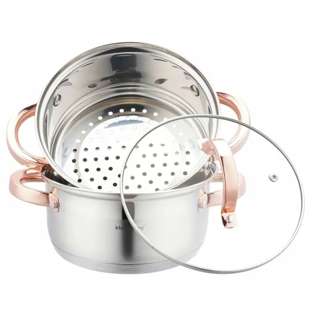 Hrnec Na Páru Klausberg 3 Díly 18 cm KB-7725 Rose Gold