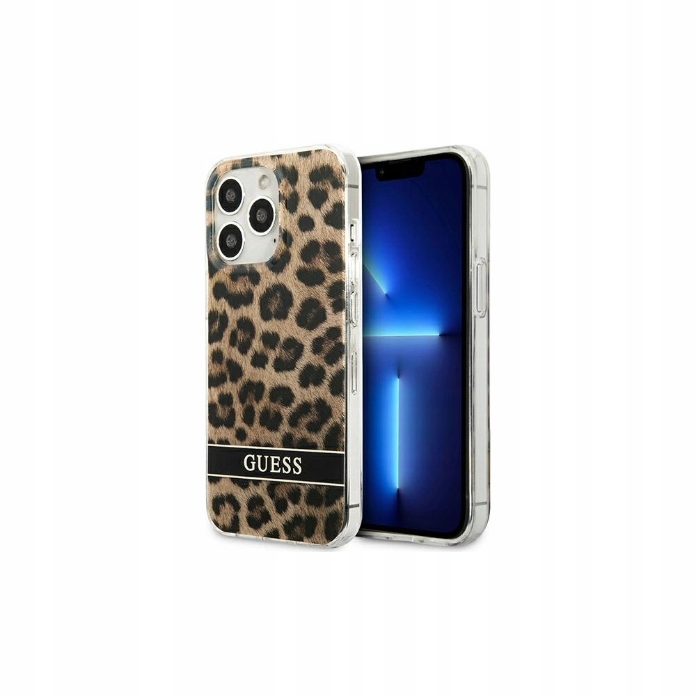 Etui Guess iPhone 13 Pro Hardcase Leopard Brązowe Case Pokrowiec