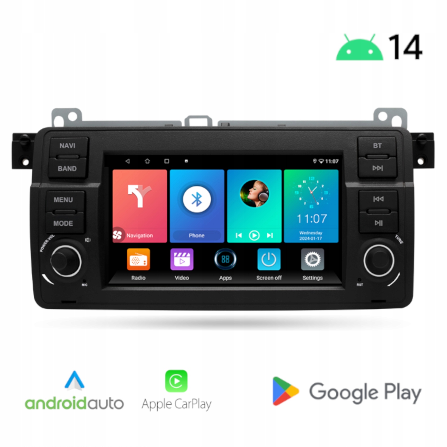 Android rádio pre Bmw E46 Android Auto Carplay Wi-Fi Bluetooth