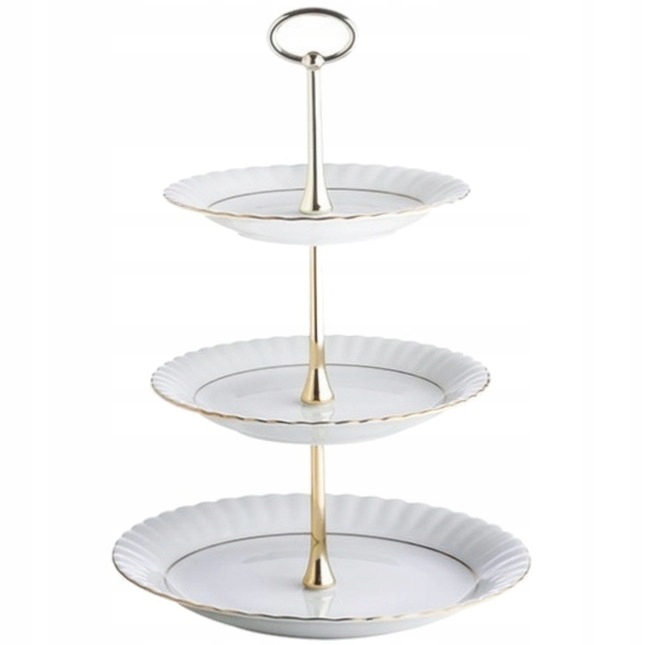 B014 ETAŻERKA 3-CZ Złota Linia IWONA CHODZIEŻ