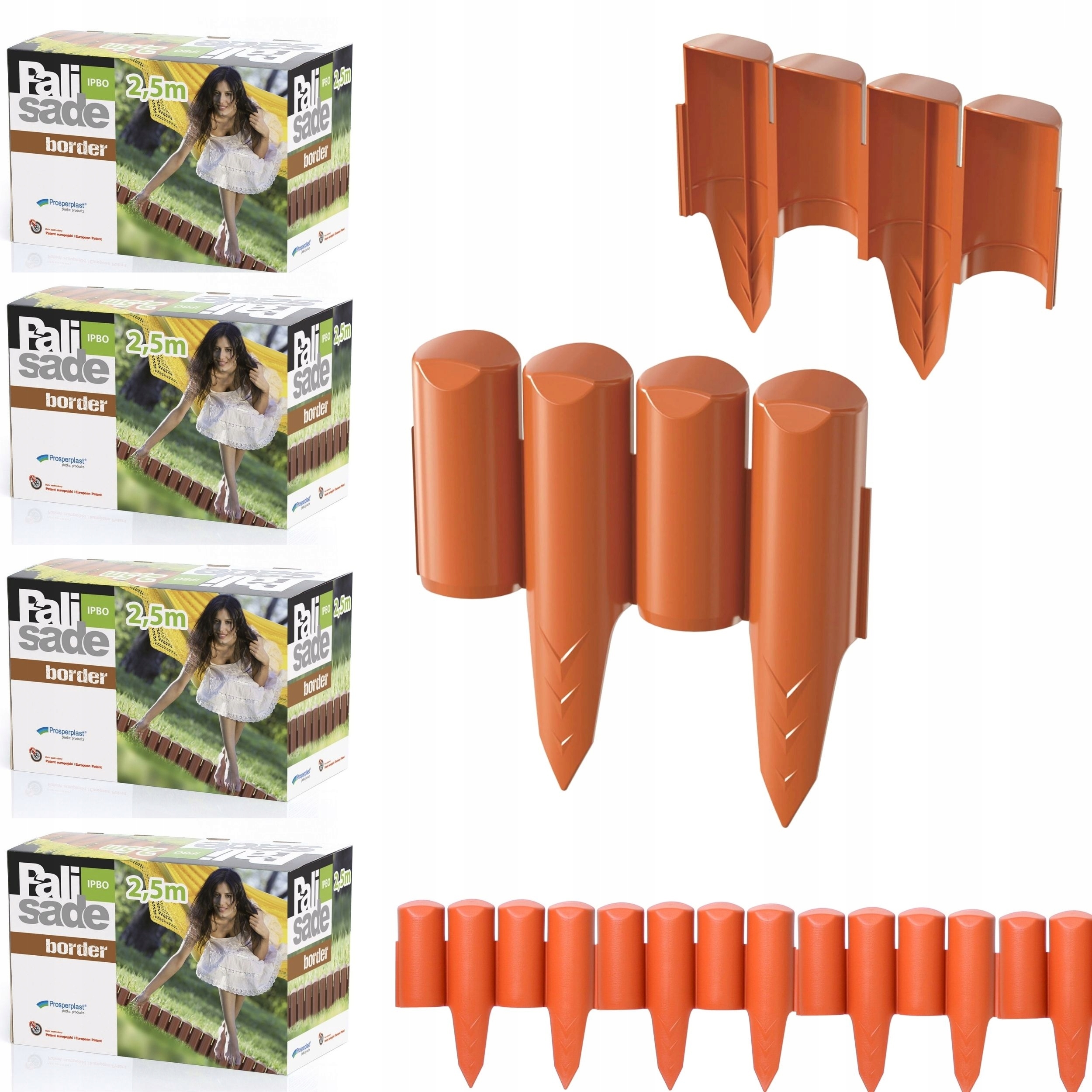 Zahradní palisáda Border Ipbo 10 m Obrubník Zahradní plot