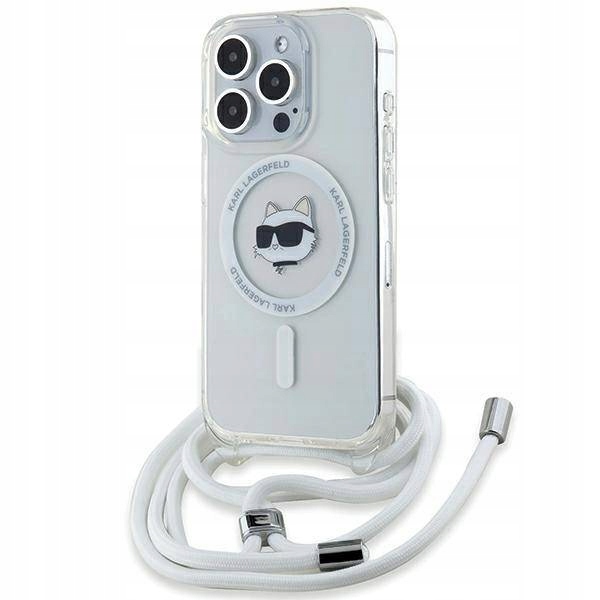 Pouzdro Karl Lagerfeld Choupette Magsafe pro iPhone 14 Pro Max Bezbarvé
