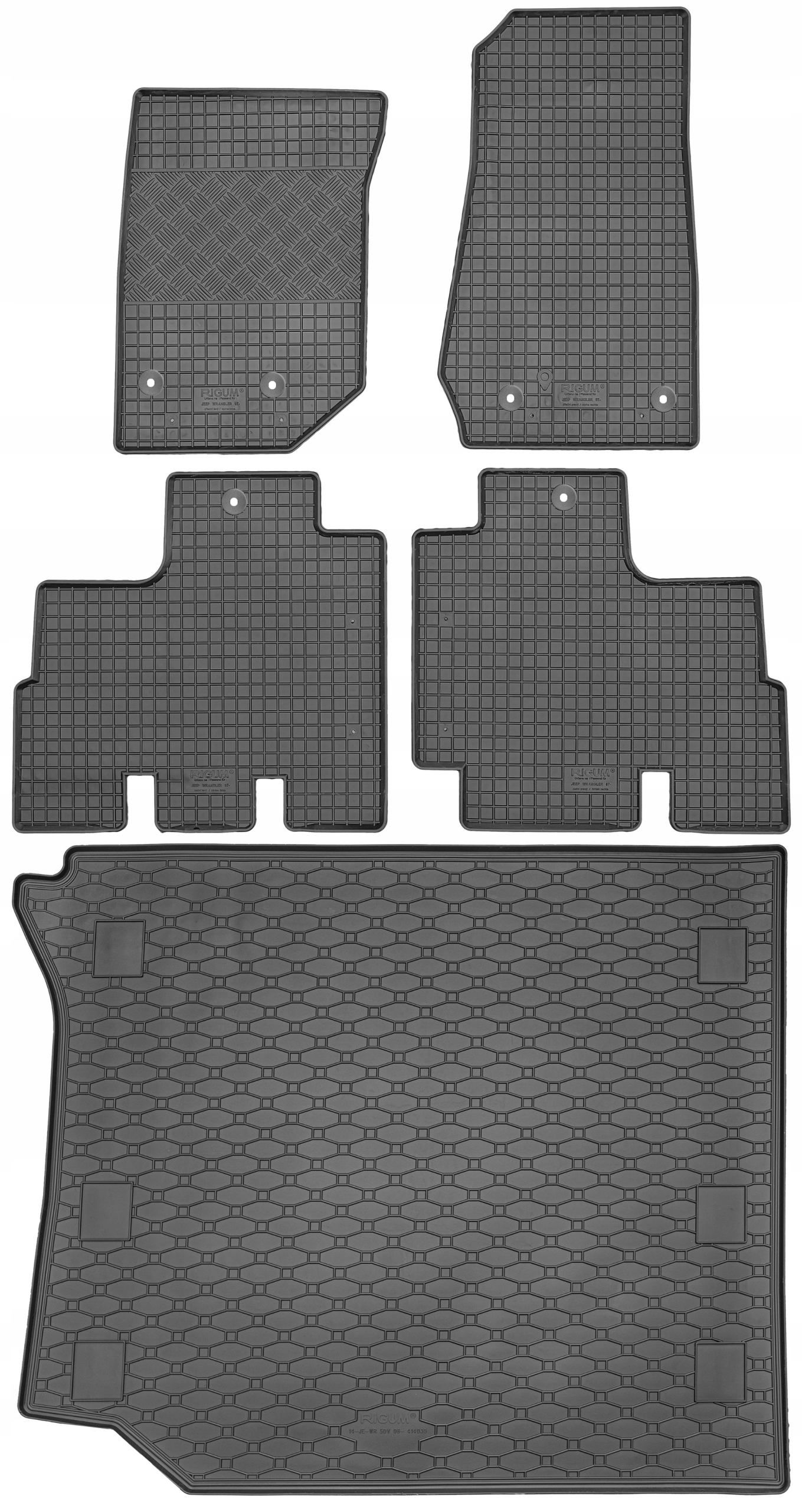 Jeep Wrangler Suv 2006-2018 rohož batožinového priestoru koberčeky