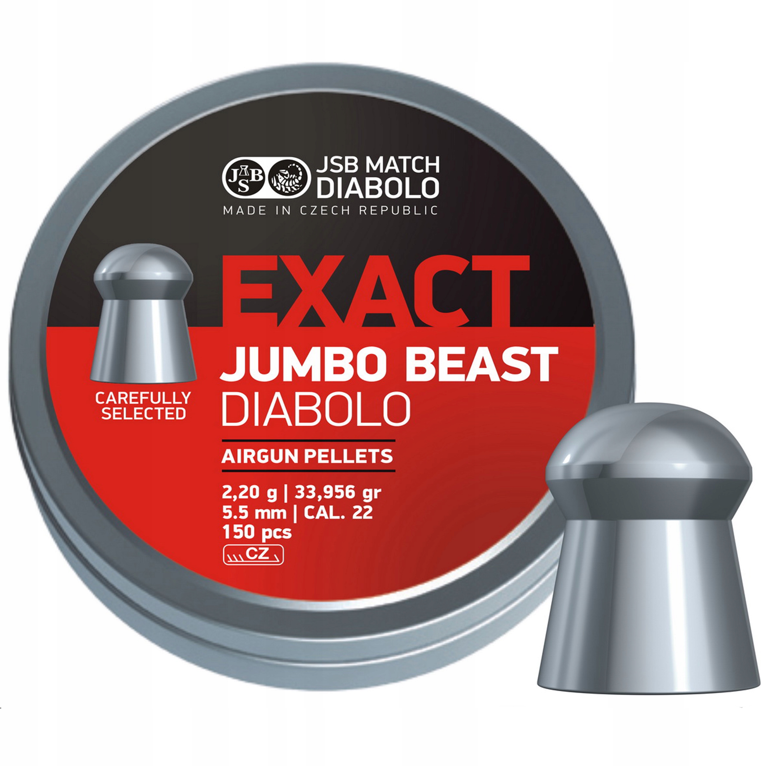 Śrut Jsb Exact Jumbo Beast Diabolo 5,52 mm 150 szt ciężki