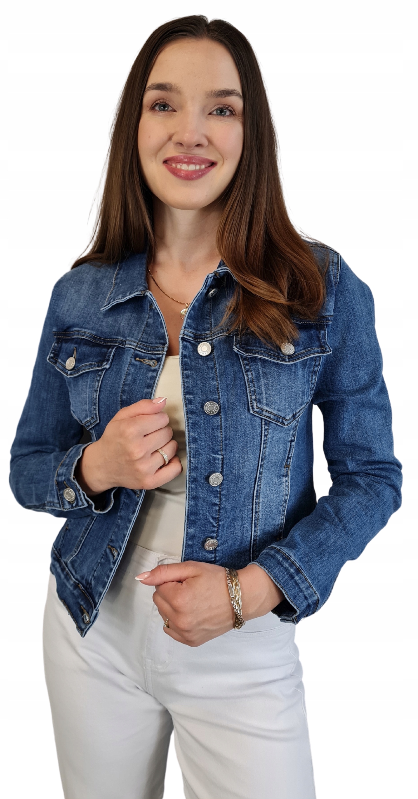 KURTKA JEANSOWA Damska KATANA KLASYCZNA na Wiosnę Lato 42/XL EAN (GTIN) 5906468921381