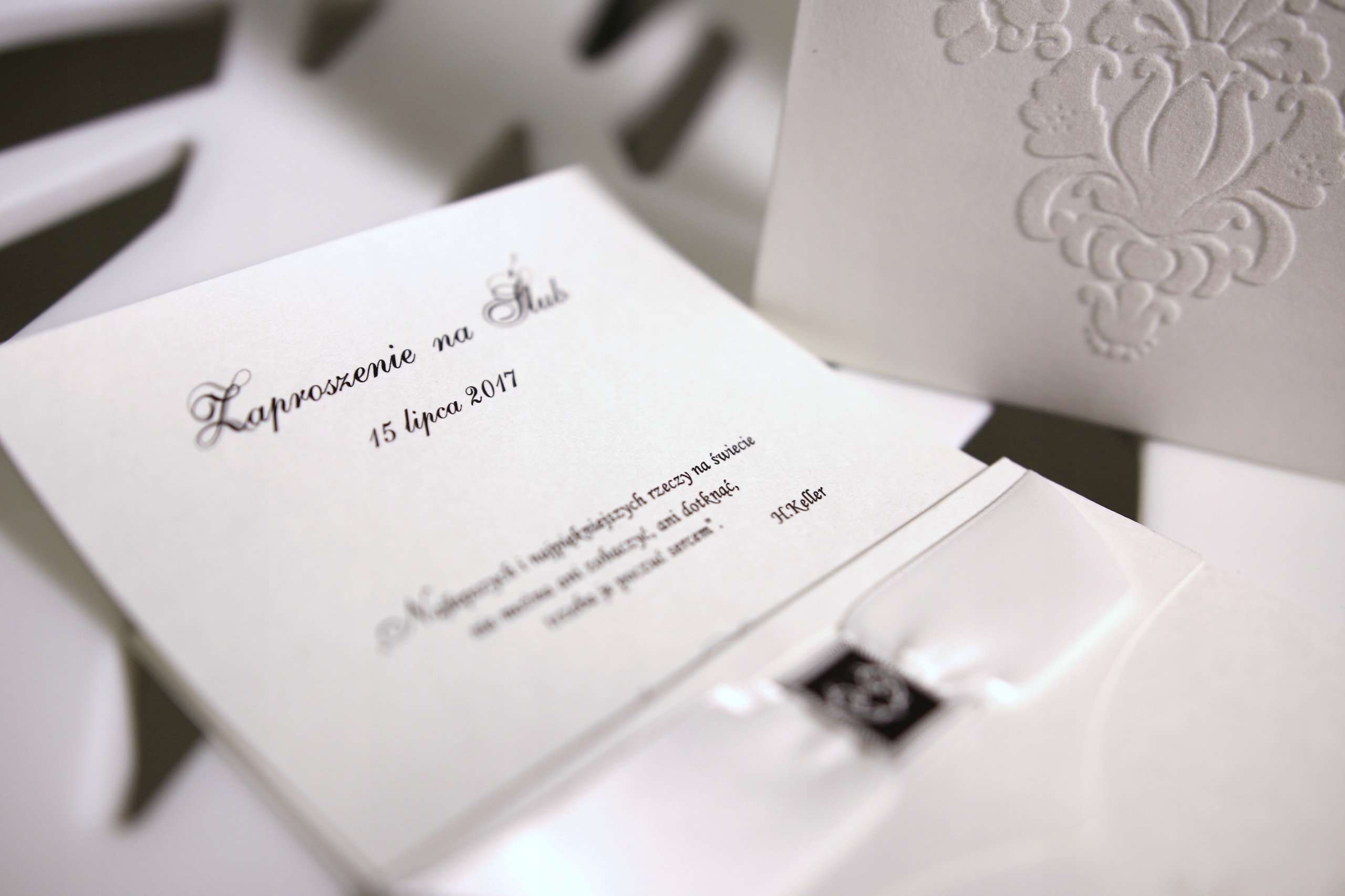 ZAPROSZENIA ŚLUBNE NA ŚLUB PALACE GLAMOUR WELUR Zdobienie kokardka