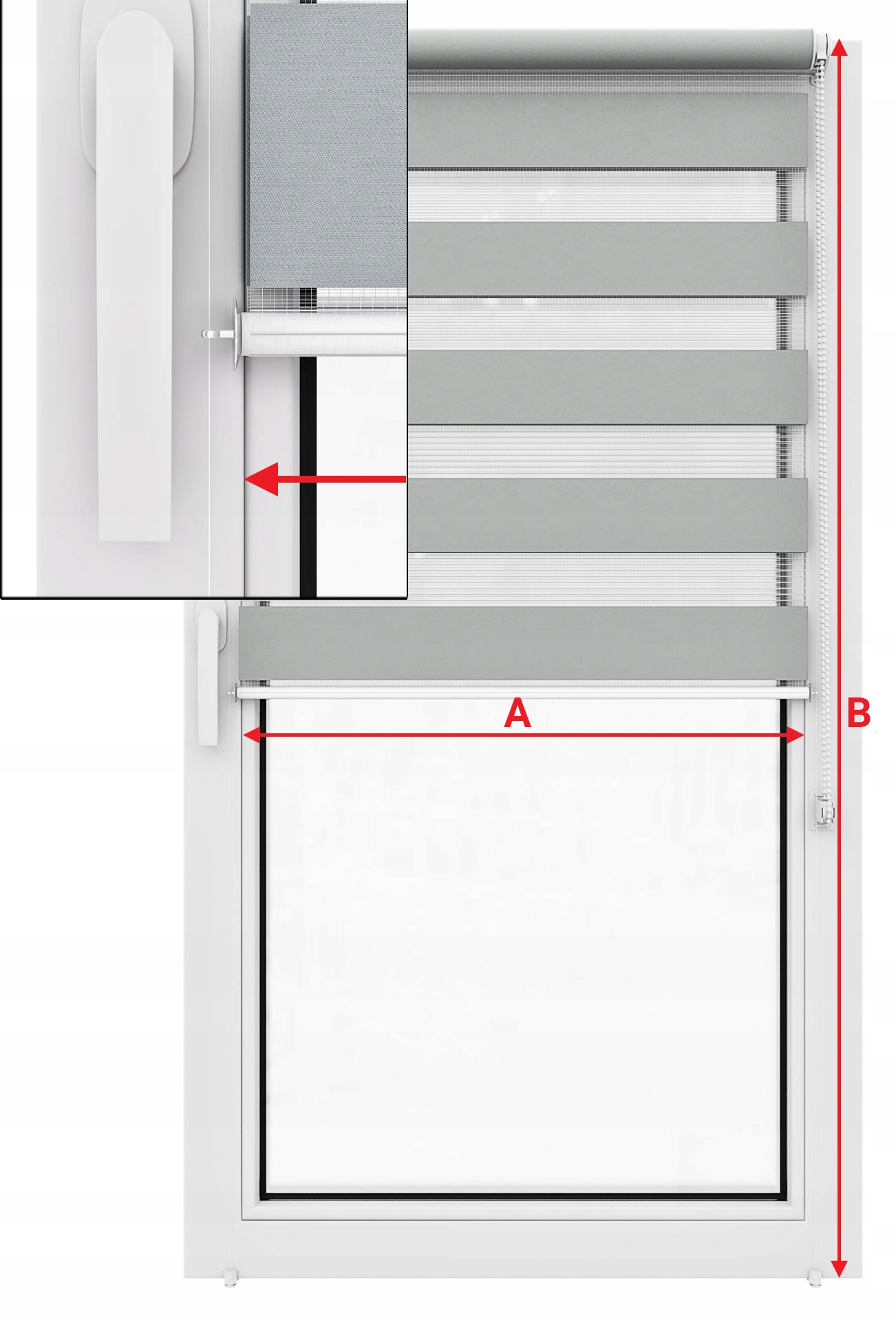 Roleta Dzień Noc na wymiar z napinaczem 38x150 cm EAN (GTIN) 5904326200210