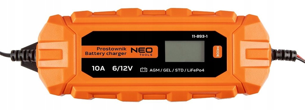 PROSTOWNIK AUTOMATYCZNY 10A/160W,3-200AH DO AGM/GEL 11-893-1 NEO TOOLS Marka Neo Tools