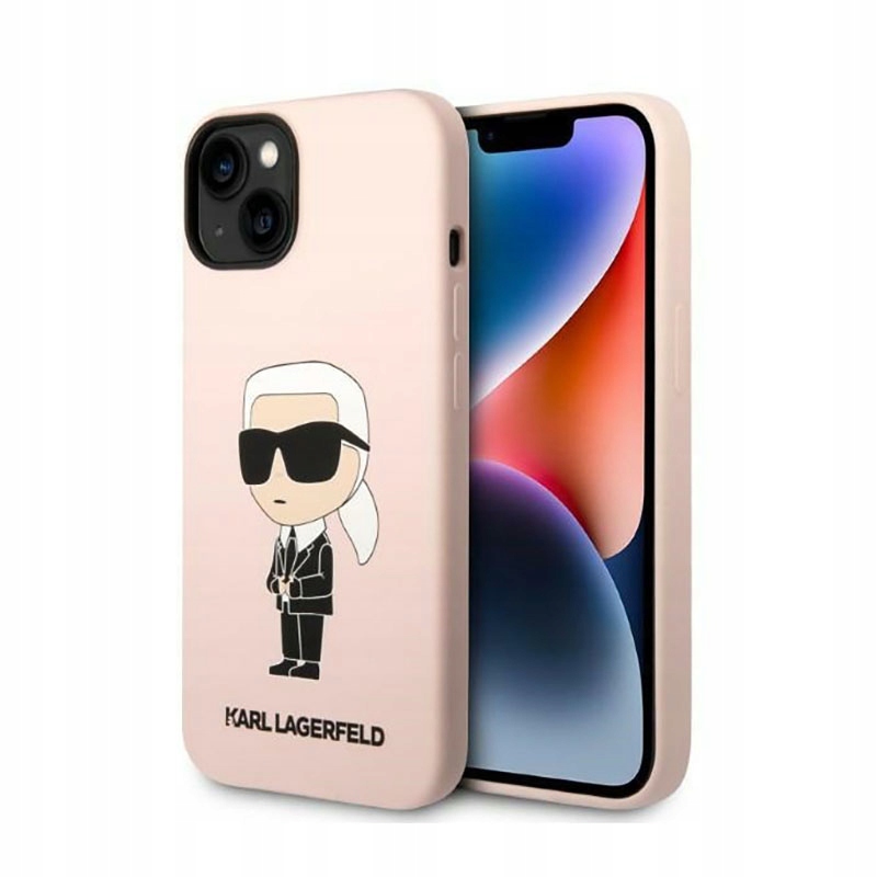 Etui Karl Lagerfeld Silicone Ikonik na iPhone 14 Plus różowe Karl