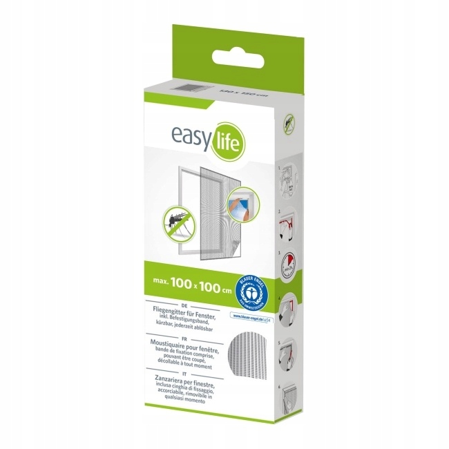 

Moskitiera okienna 100 x 100 cm biała