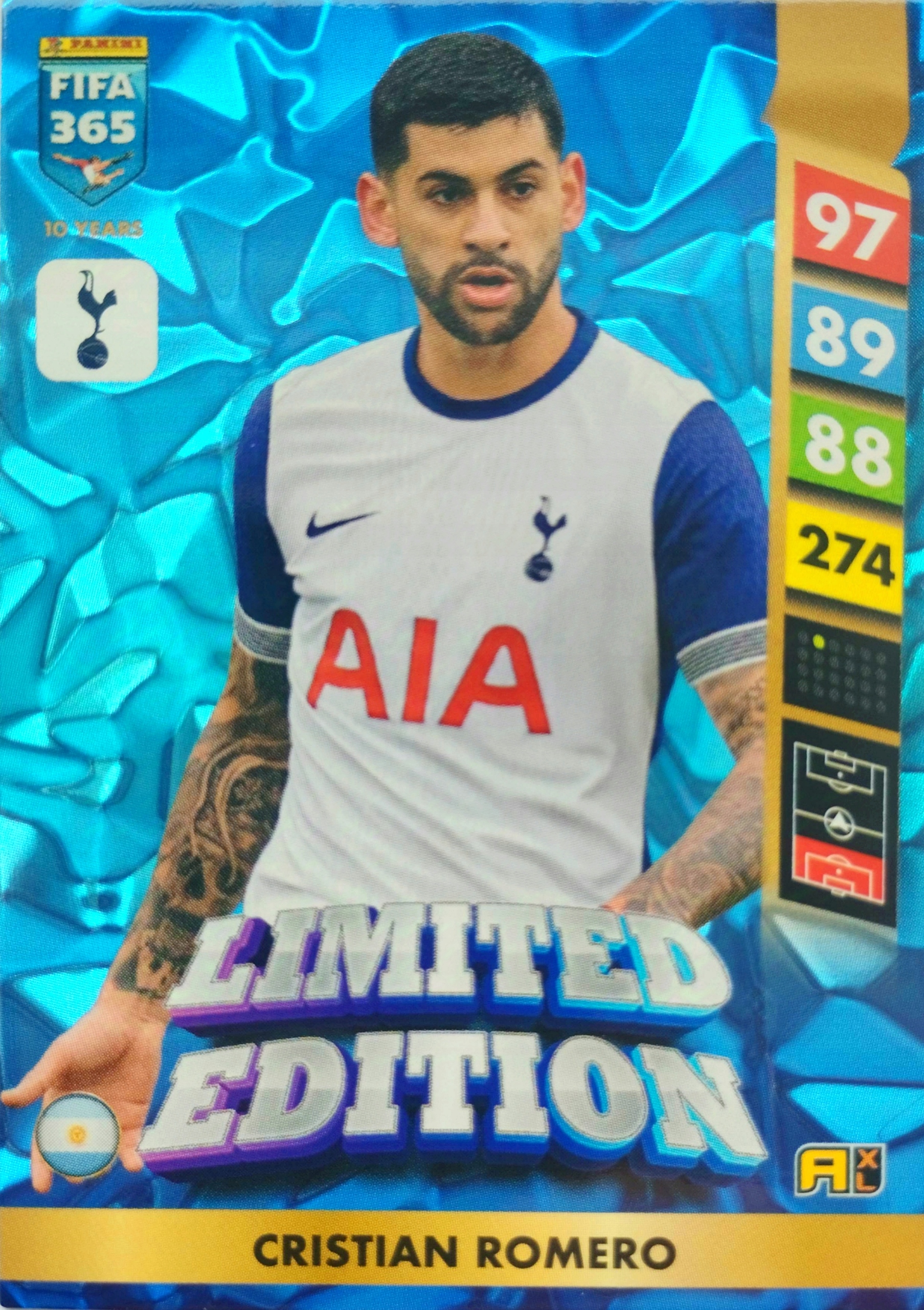 Panini Fifa 365 2025 Karta Limited Cristian Romero Tottenham Hotspur