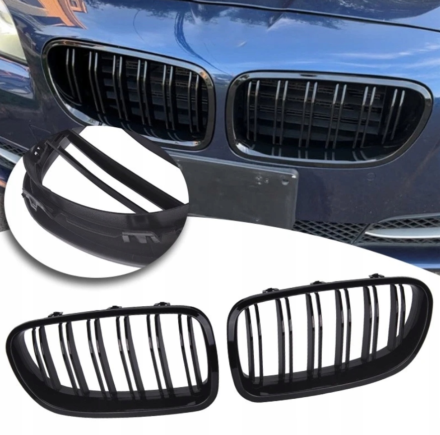 Bmw F10 F11 2010-2017 Grill Predná Mriežka Nárazníka M5 Čierny Lesk