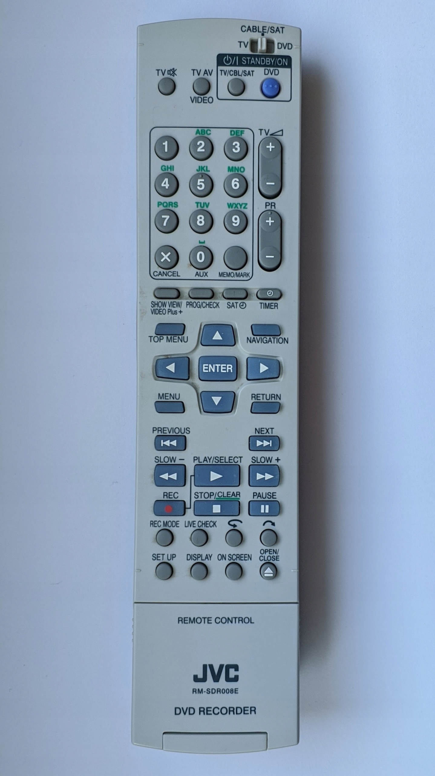 Pilot JVC RM-SDR008E DR-M10SEK QPD7AL QPF70AL Kod producenta RM-SDR008E