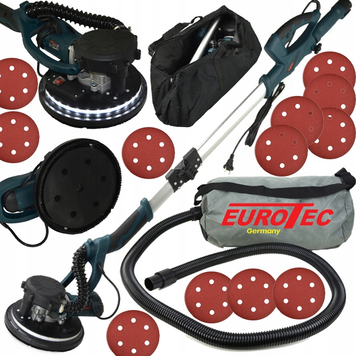 Szlifierka Żyrafa Do Gipsu Gładzi Tynku Ścian Z Odkurzaczem Led 2250W