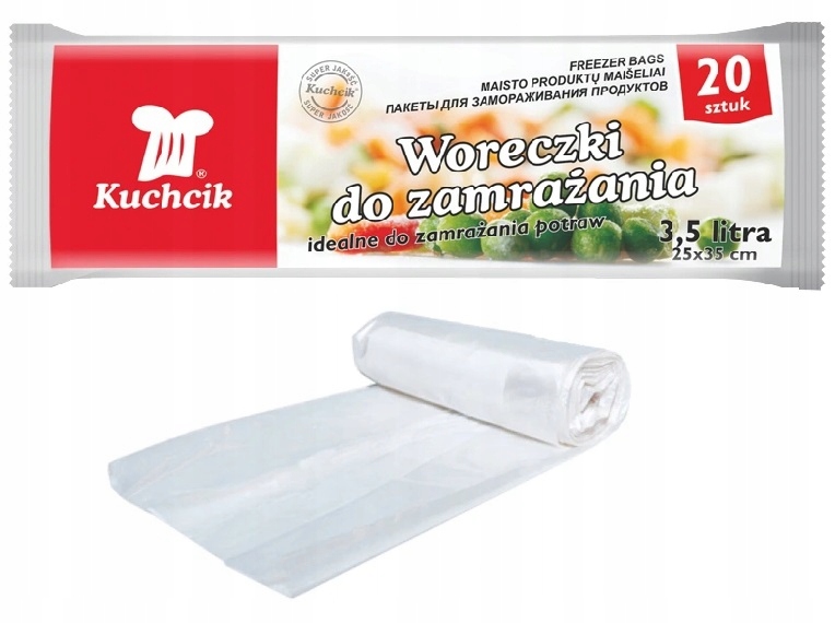 

Woreczki do zamrażania mrożenia 3,5L Kuchcik 20szt