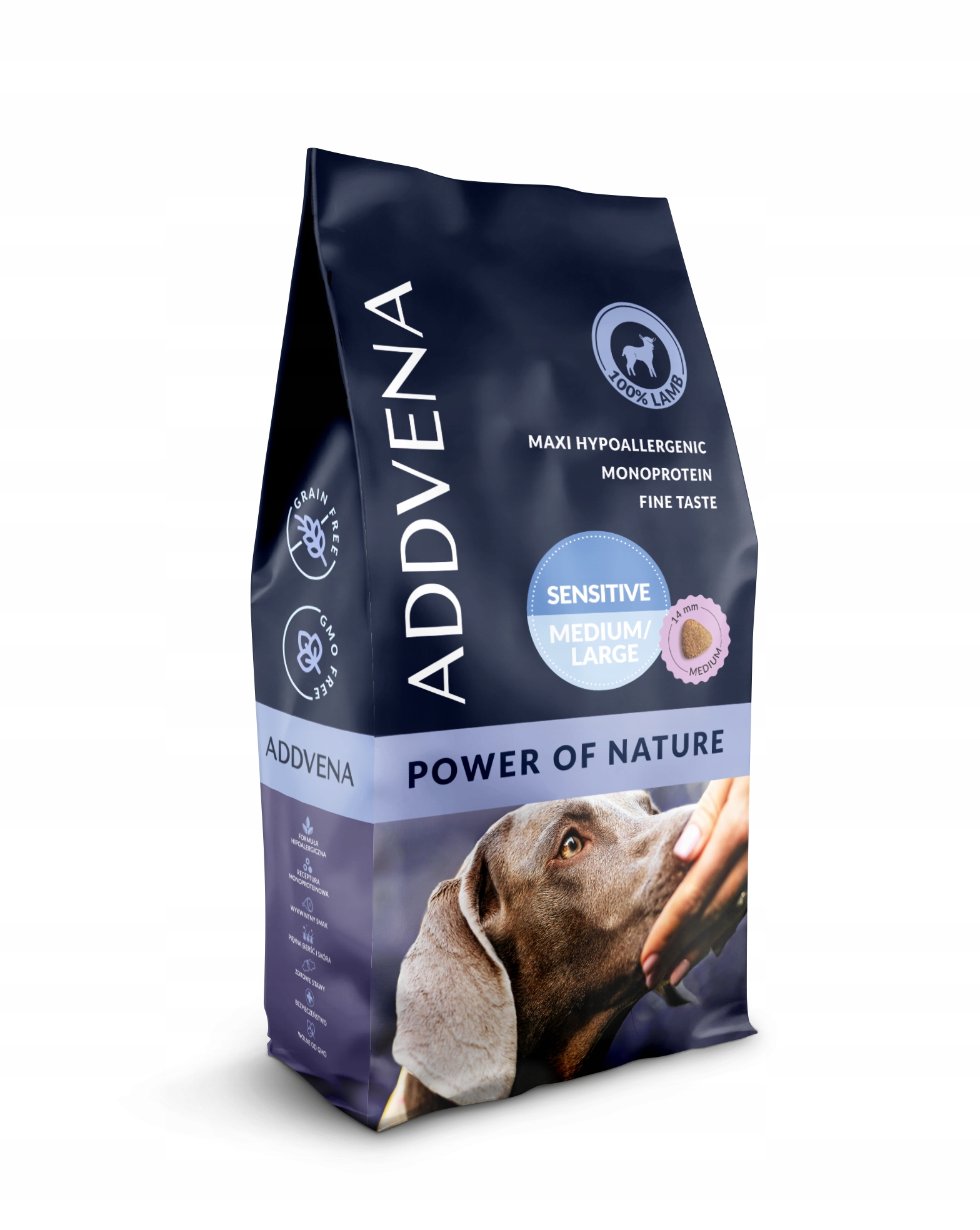 Addvena Power Of Nature Sensitive pro citlivé psy středních plemen 10 kg