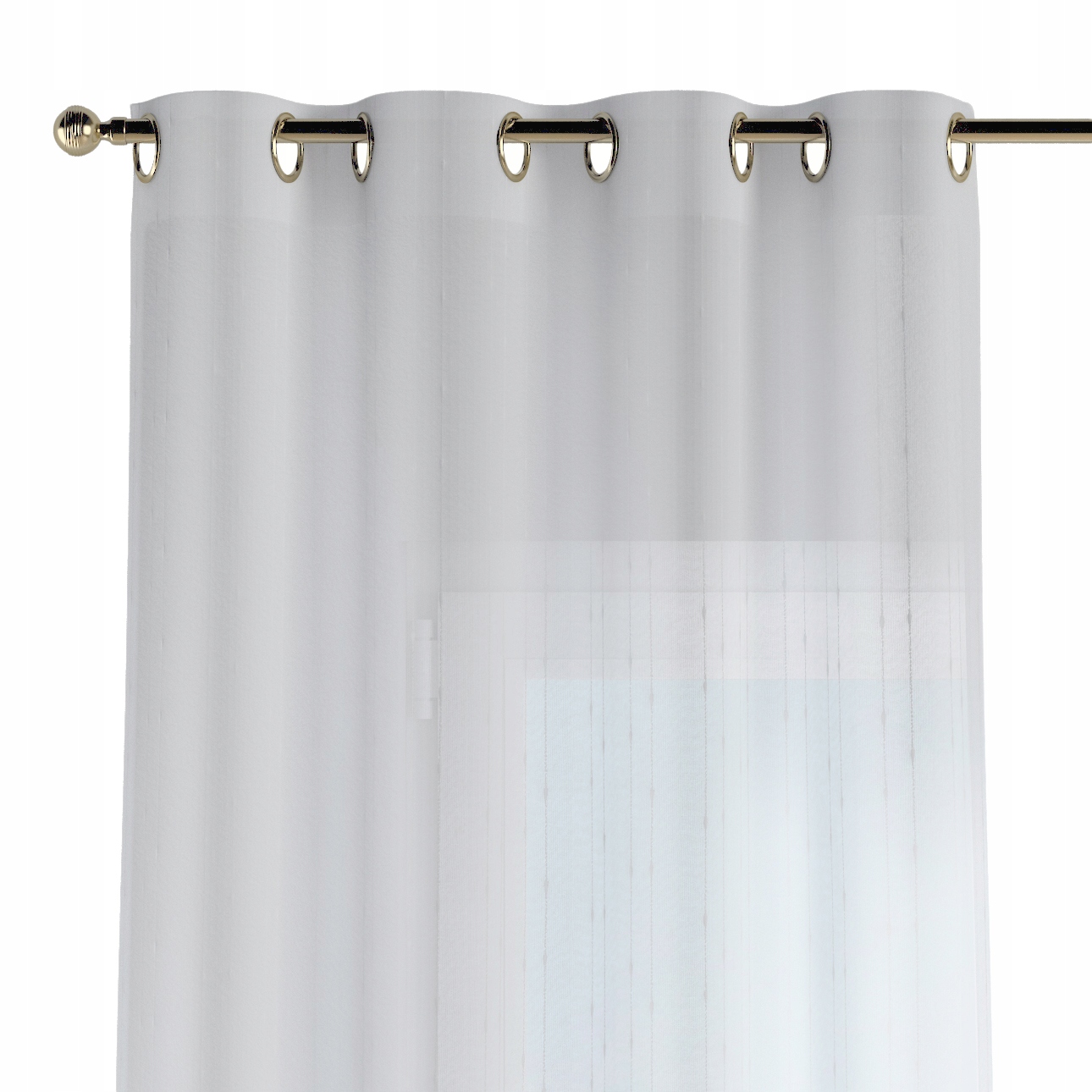 Záves na kolieskach 1 ks 140x260 cm biely