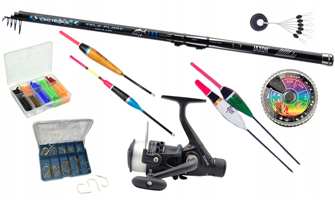 Sada prutů Jaxon 3,9 3 15g naviják Spławik T