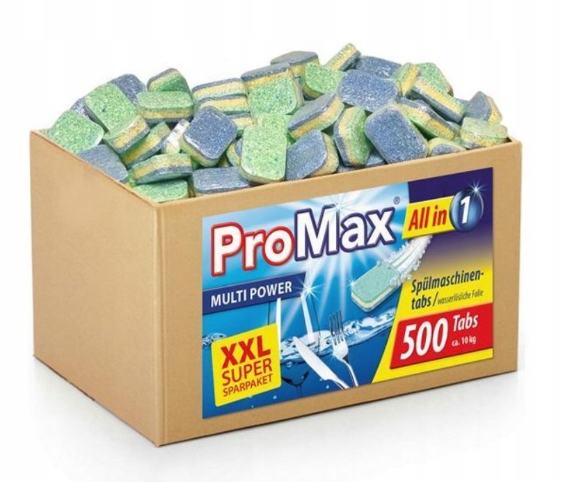 Levně ProMax Premium Tablety do myčky 12v1 Multi Power – 500 ks XXL balení