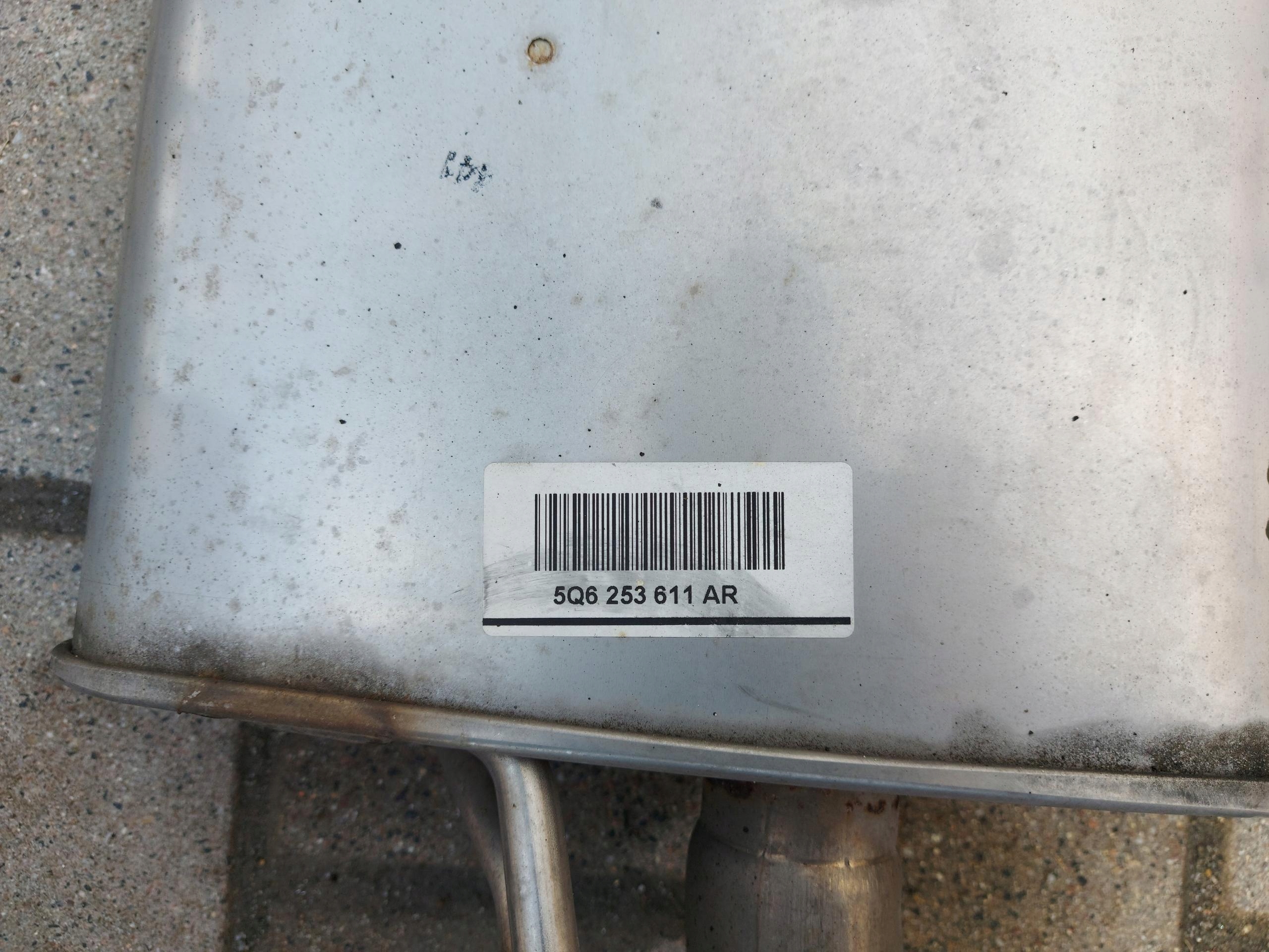 AUDI A3 8Y4 HB 5D MUFFLER, EXHAUST 5Q6253611AR