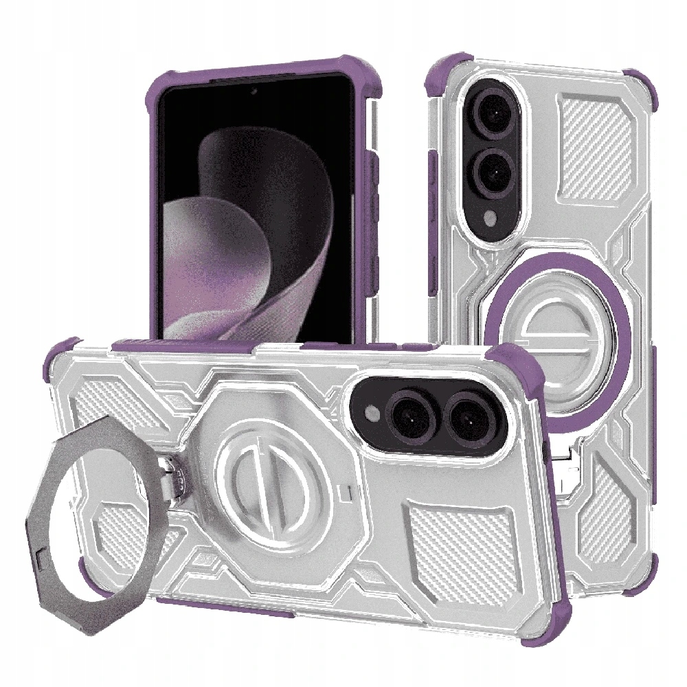 Techsuit Pro Etui na Samsung Galaxy S25 Edge fioletowe przezroczyste