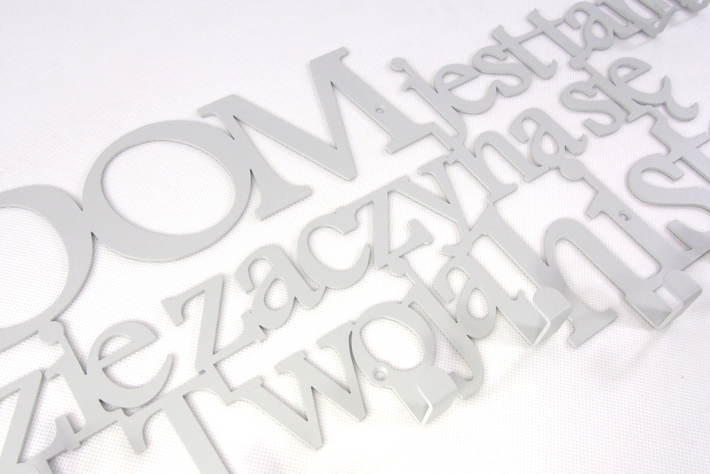 Wieszak ścienny Ubrania + 2Klucze Polska Sentencja Głębokość mebla 3 cm