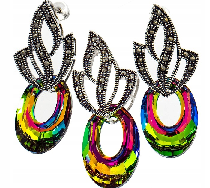 Krystaly Komplet Vitrail Admire Stříbro