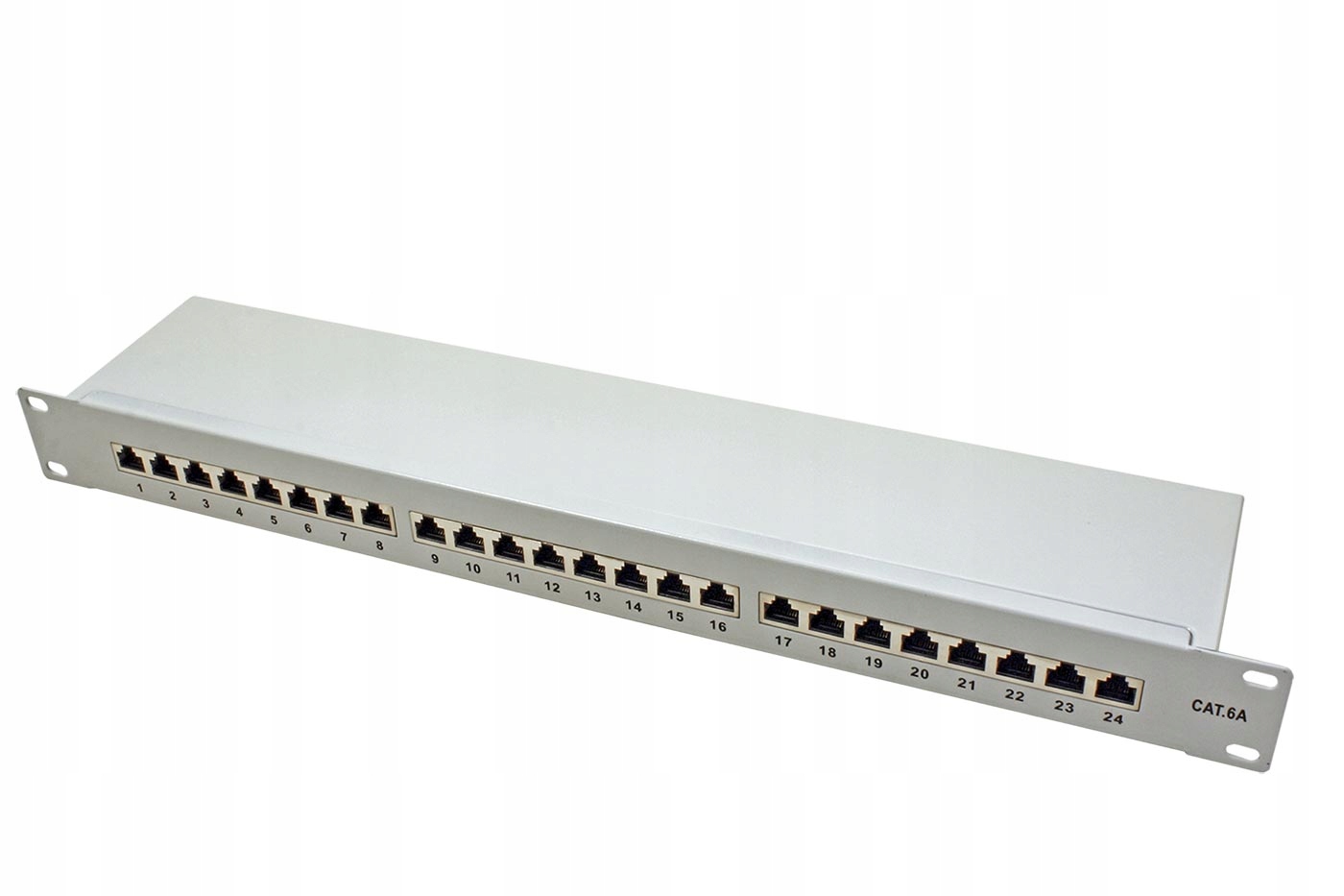 Value Patchpanel 19" kat. 6a Stp, 24 portů, šedý