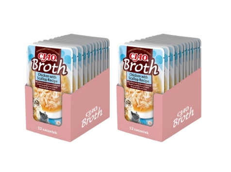 Levně Inaba Cat Ciao Vývar Kuřecí S Hřebenatkou 24x40g