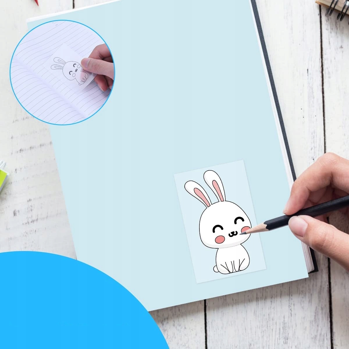 KARTECZKI SAMOPRZYLEPNE PRZEZROCZYSTE 75x50mm-50sz Marka inna