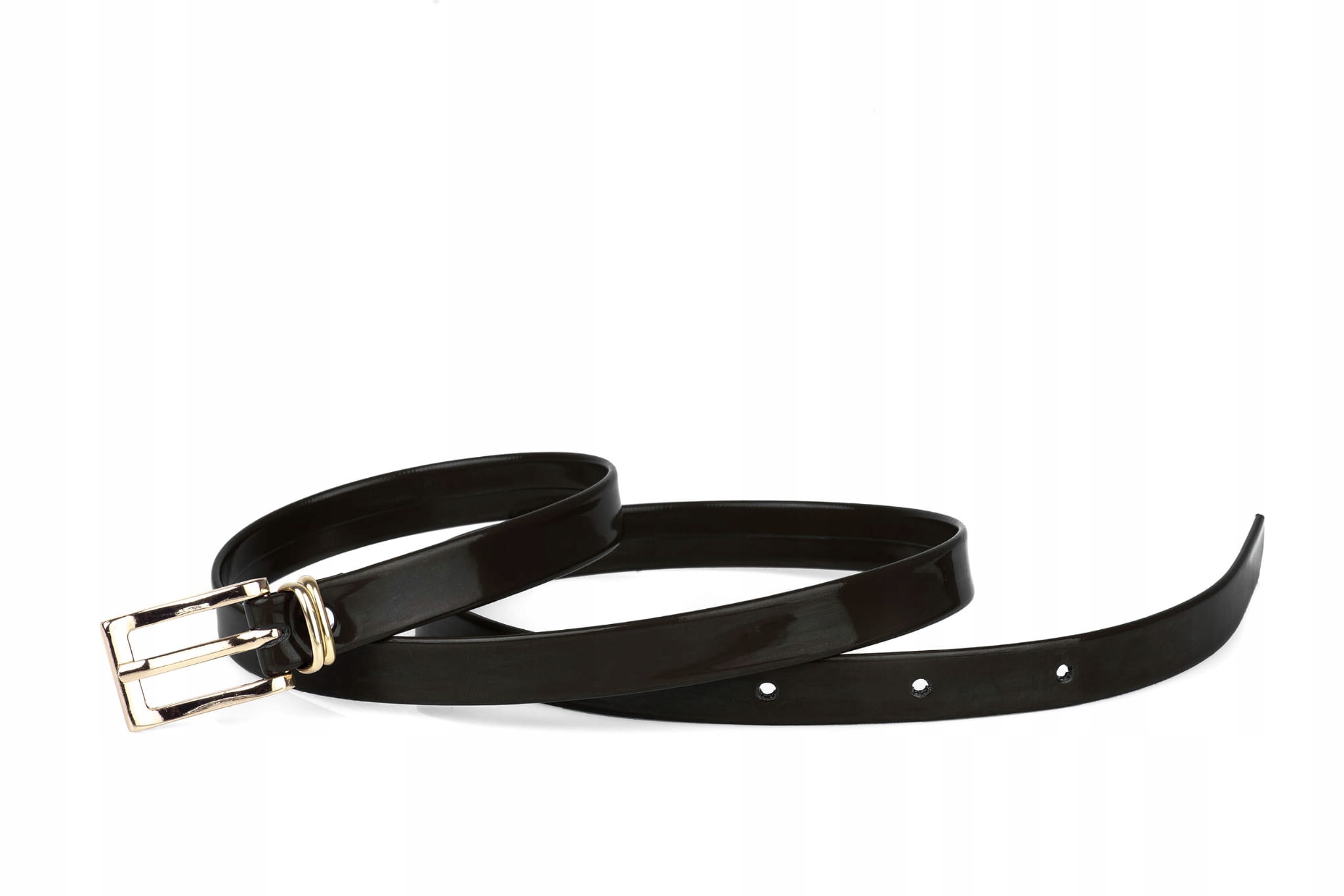 

Pasek damski klasyczny choco lakier 1,5 cm