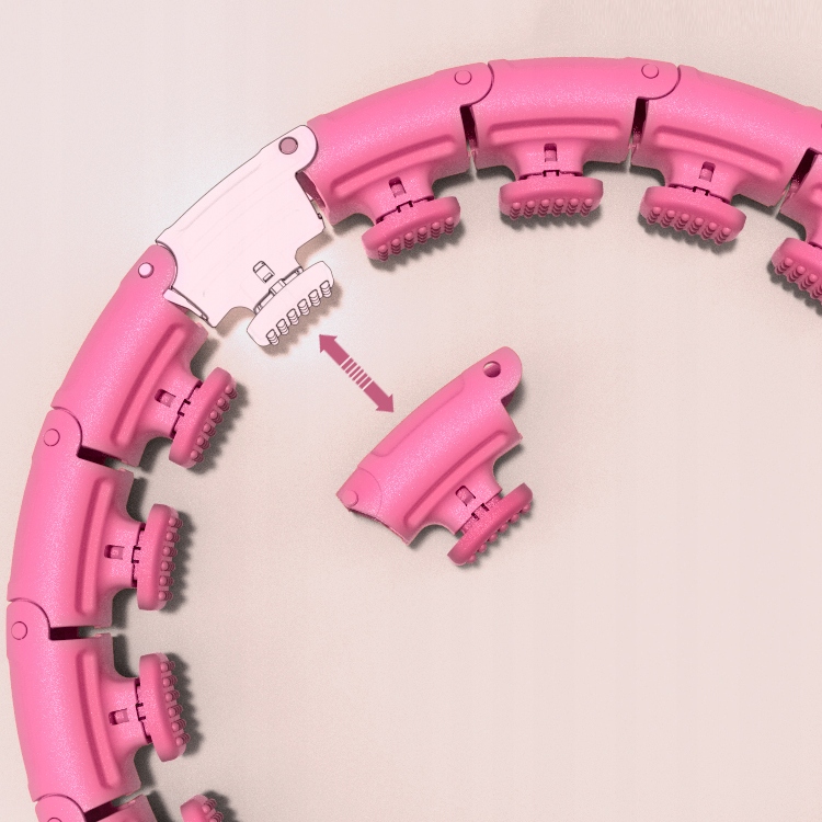 Hula hop z wypustkami 47 cm z licznikiem Rodzaj z wypustkami