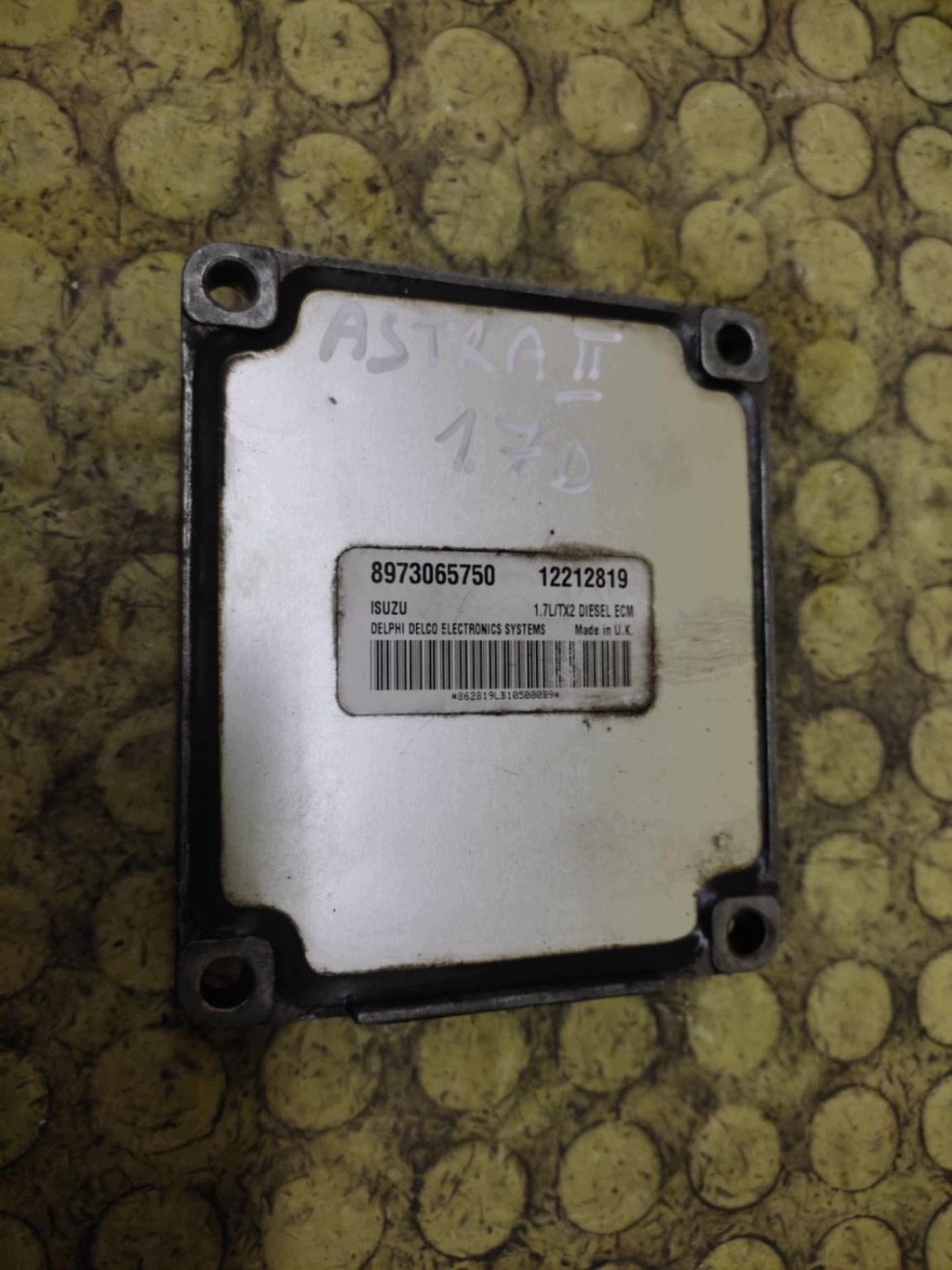 OPEL ASTRA G 1.7 D control unit of the engine 12212819