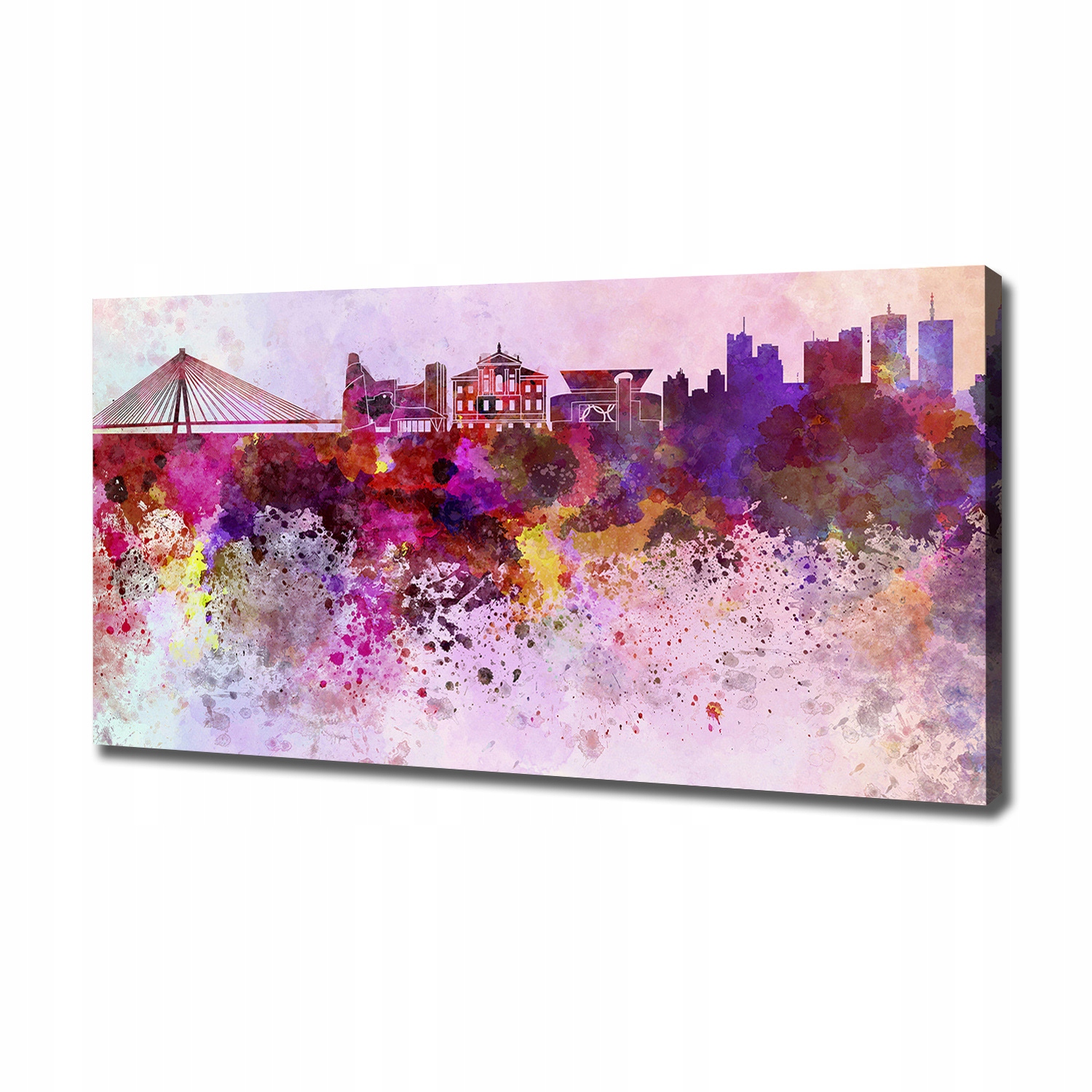 

Foto obraz na płótnie Kolorowa Warszawa 120x60 cm