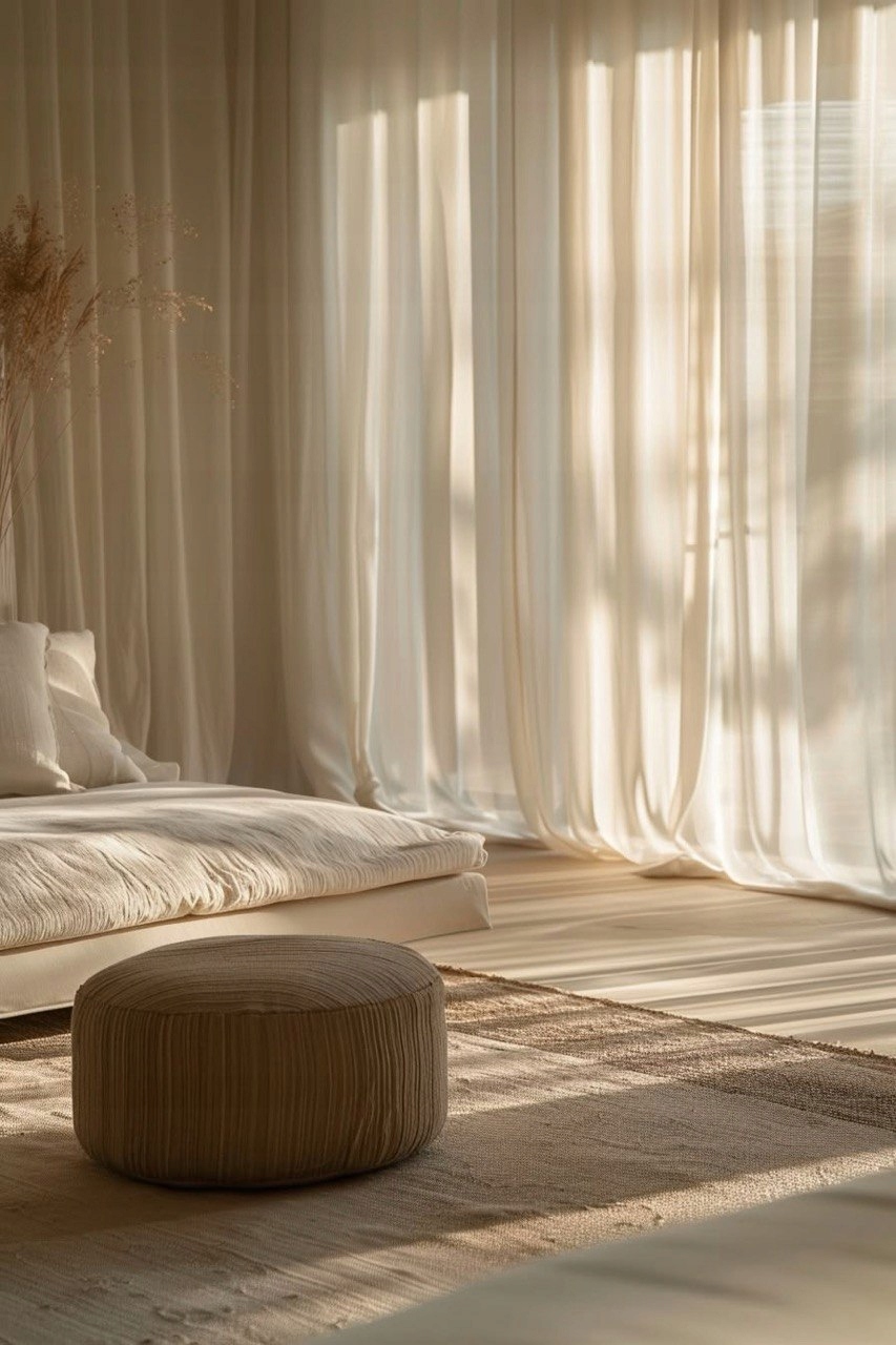 Firana Gotowa Woal Premium Z Obciążnikiem 400x270 CM Ecru