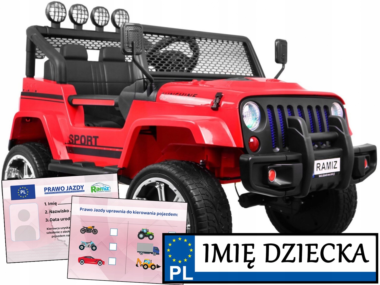 auto terenowe dla dzieci na akumulator Raptor Drifter pilot 4x4