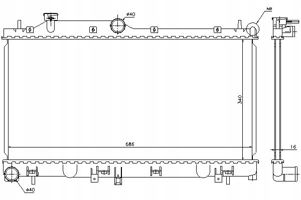 NISSENS CHŁODNICA WODY SUBARU FORESTER 2.5 AWD (SH