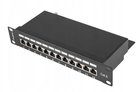 Patch panel Lanberg PPF6-9012-B 12 port 1U 10