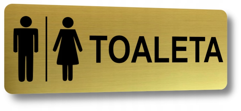 

Tabliczka Wc dla pań, panów, toaleta 190x70mm