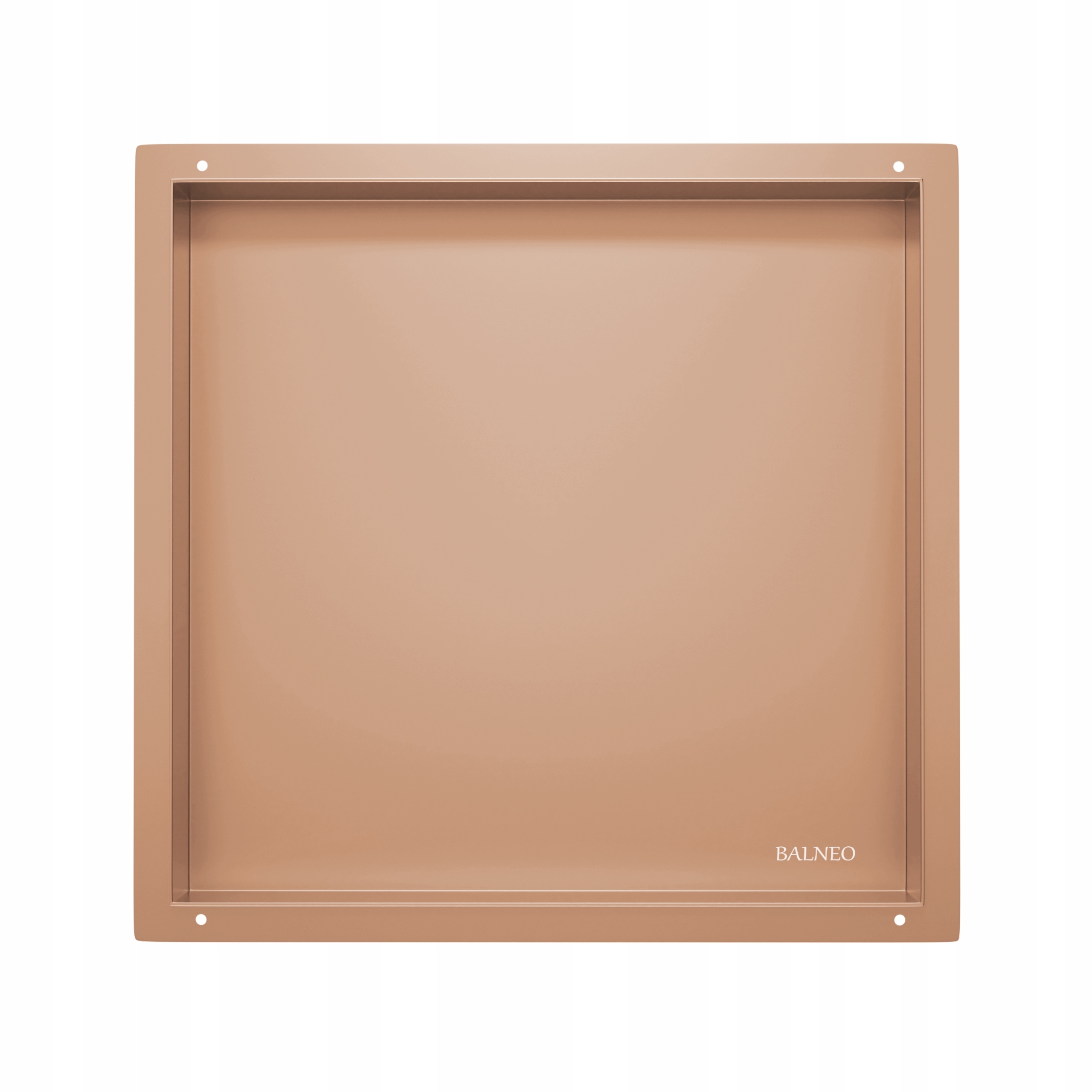 Balneo Bezrámová Vstavaná Polica 30x30x10 cm Copper Wall-box No Rim