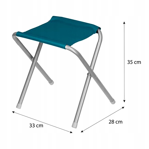 Zestaw Turystyczny Wytrzymały Stolik Krzesła 4 Osobowy Niebieski NILS CAMP Szerokość produktu 60 cm