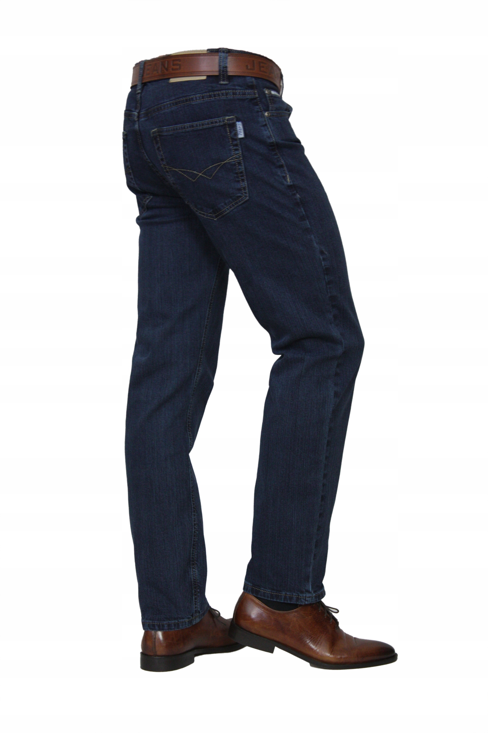 SPODNIE MĘSKIE JEANS st.Leon'f GRANATOWE W37 L32 PAS 96-98 Rozmiar 37/32