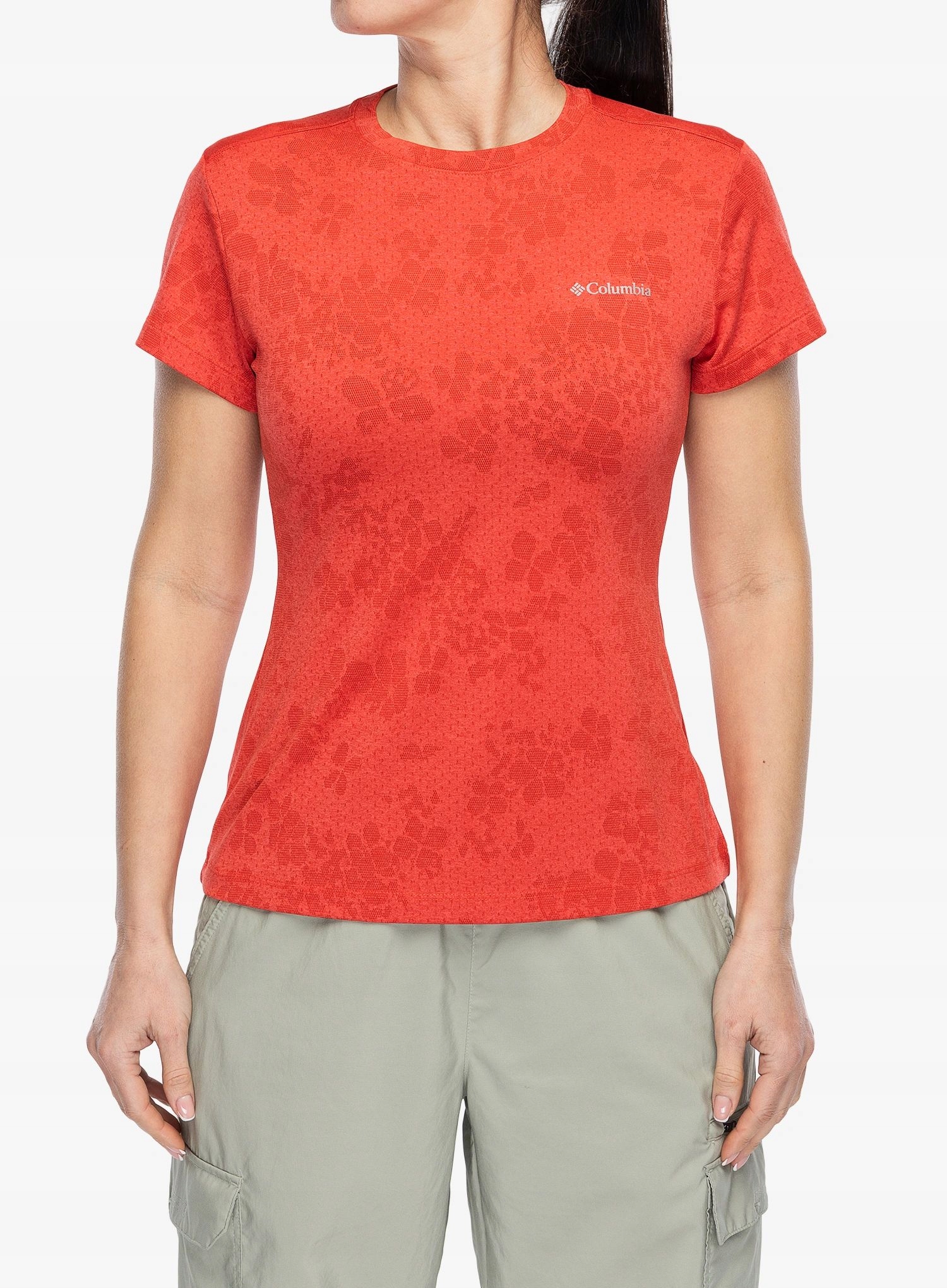 Dámské rychleschnoucí tričko Columbia Bluebird Canyon II Ss Crew poppy S