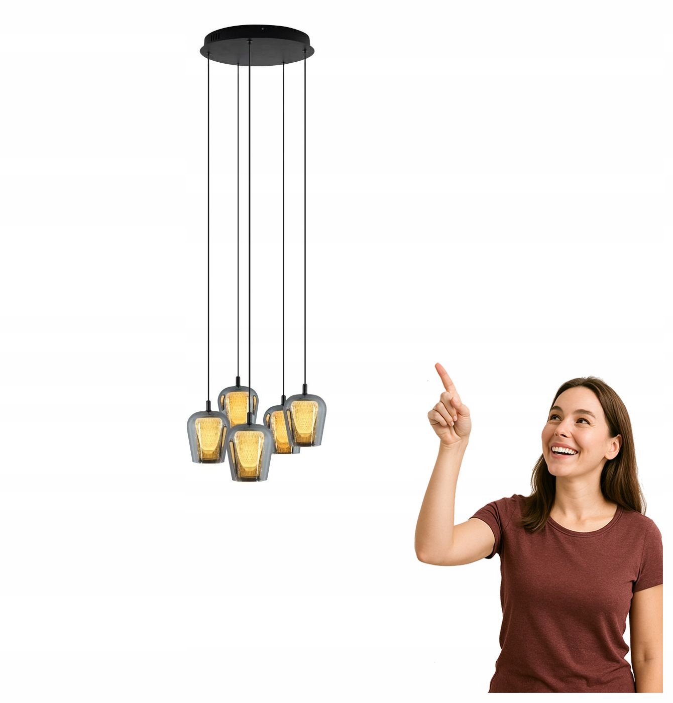 Led závesná lampa Keso PL0142-5 Yaskr