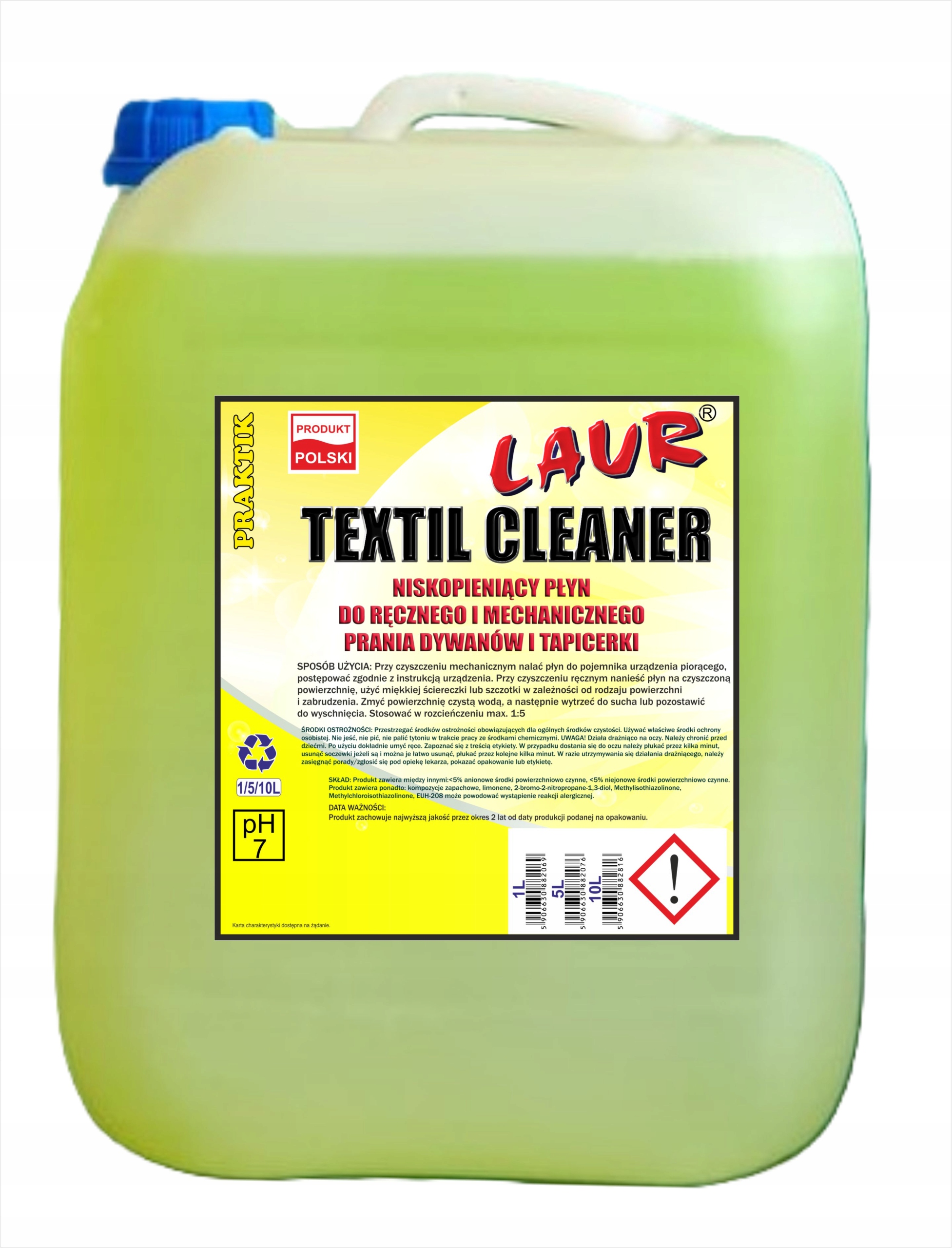 Textil Cleaner Koncentrát Pro Nízkopěnivé Prací Vysavače 10L HoReCa