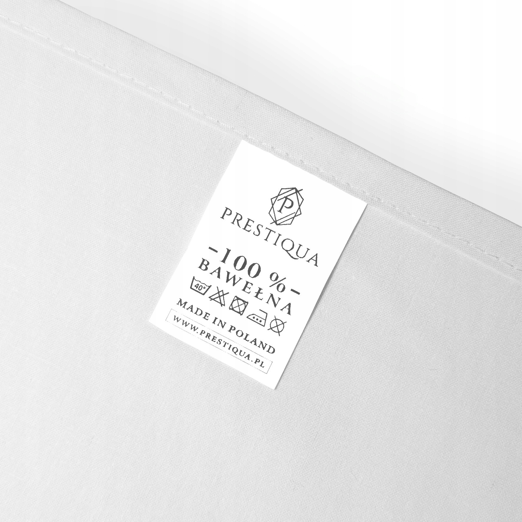 PRZEŚCIERADŁO BEZ GUMKI 160x220 BAWEŁNIANE POLSKIE Kolor biały