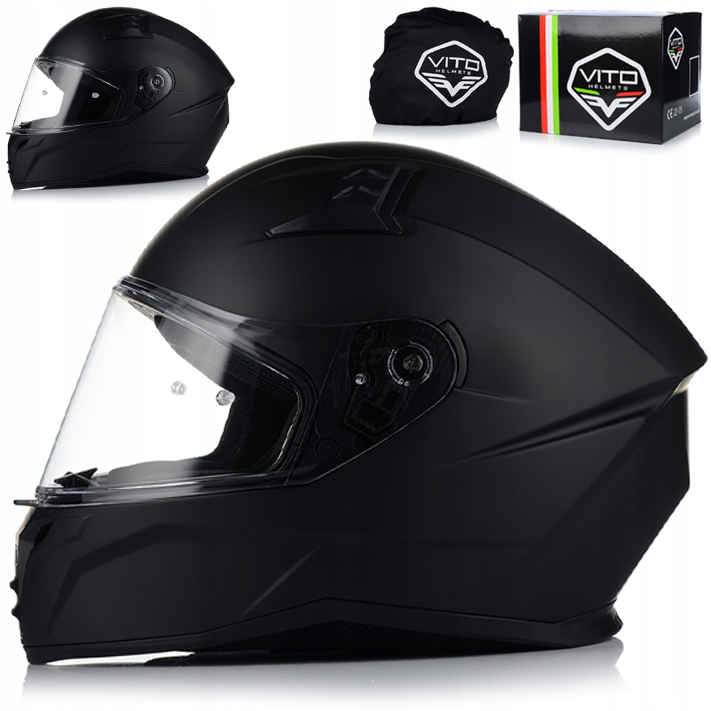 Motocyklová Prilba Vito Marelli Black Matt Integrovaný Systém Pinlock