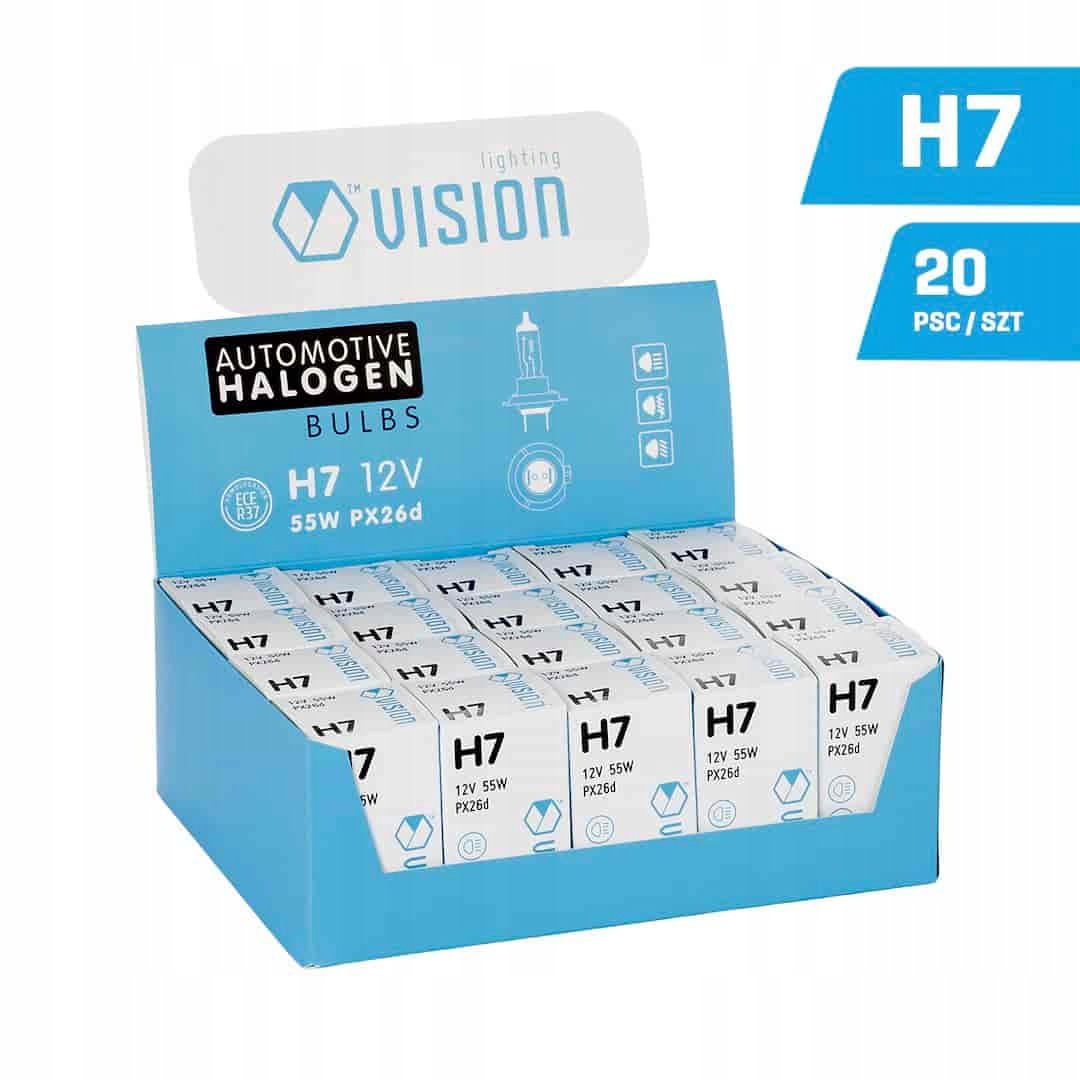 Expozitor s žárovkami Vision H7 12V 55W PX26d, 20 ks
