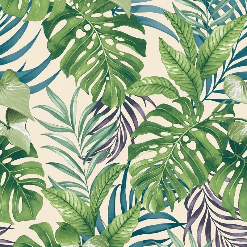 

Tapeta Dżungla Duże Liście Monstera Paproć Liść
