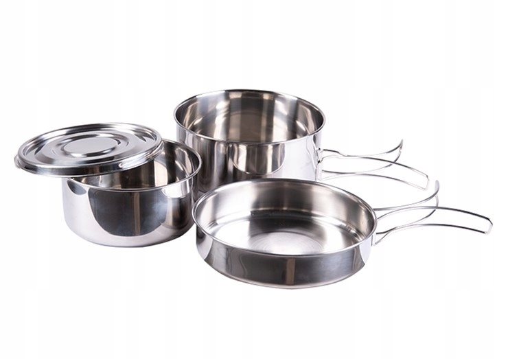 Zestaw biwakowy Mil-Tec Stainless Steel Cook Set, 4 (14648100)